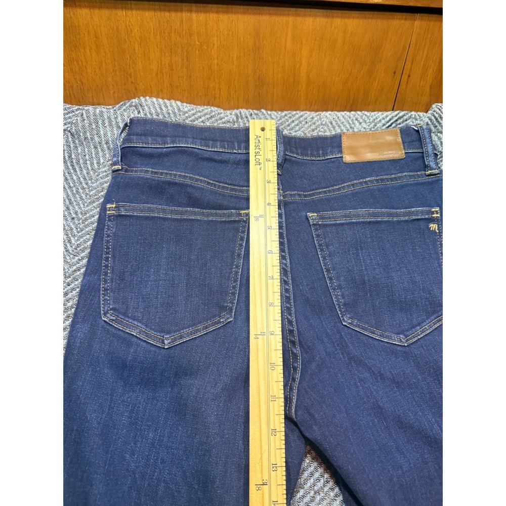 Madewell 9" High-Rise Skinny Jeans Dark Wash Denim Size 27 - Picture 8 of 9